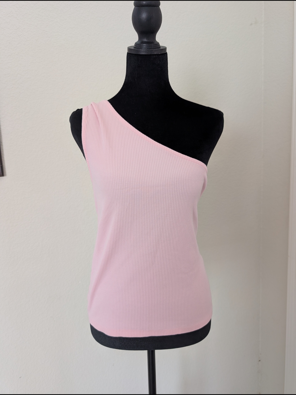 J. Crew One-Shoulder Ribbed Tank Top - Pink